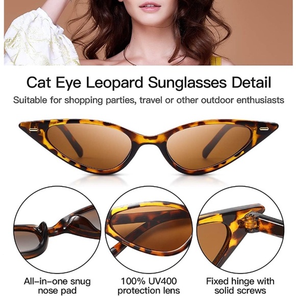 Cat Eye Retro Leopard Sunglasses main image 4